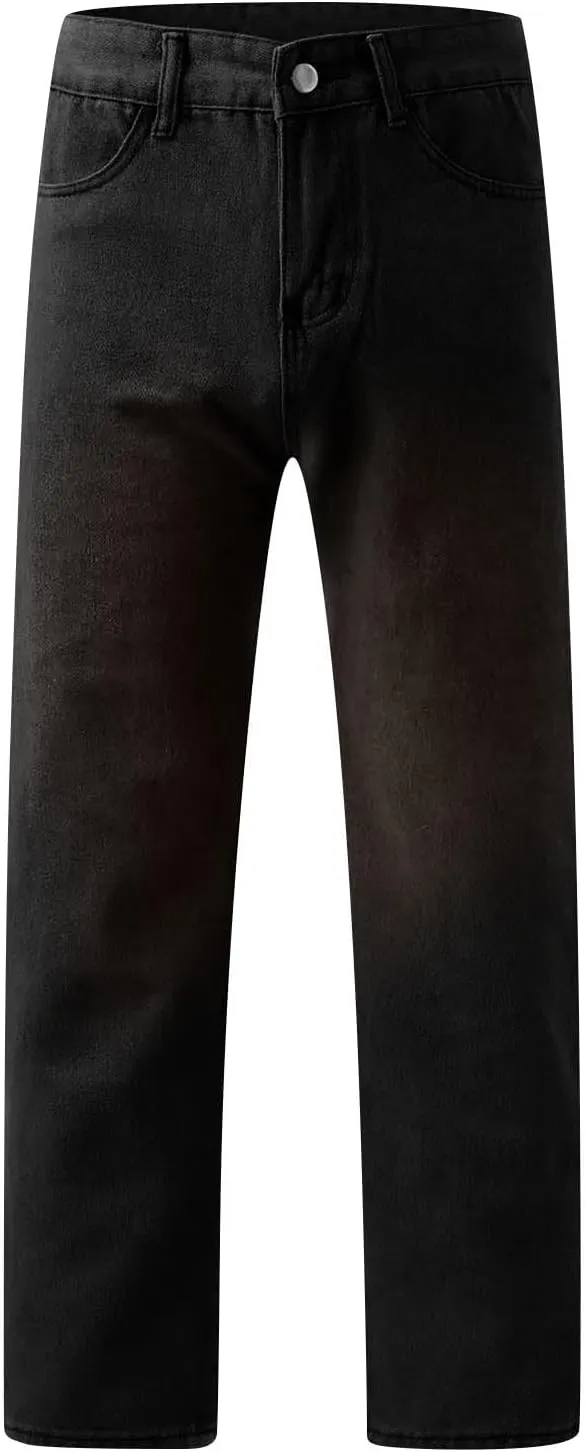 Sweatpant Jeans Women Low Rise Baggy Denim Pants with Pockets Loose Casual Vintage Boyfriend Wide Leg Barrel Jeans