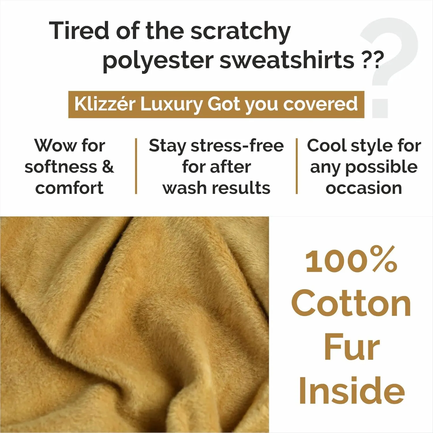 Sweatshirt for Mens 100% Cotton Crewneck Long Sleeve Heavyweight Regular Fit Pullover Warm Plain Top