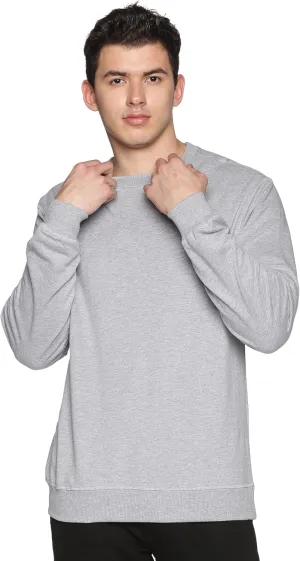 Sweatshirt for Mens 100% Cotton Crewneck Long Sleeve Heavyweight Regular Fit Pullover Warm Plain Top