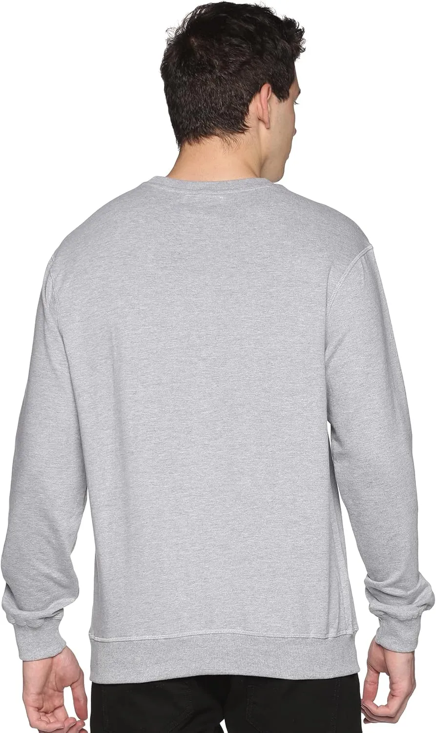 Sweatshirt for Mens 100% Cotton Crewneck Long Sleeve Heavyweight Regular Fit Pullover Warm Plain Top