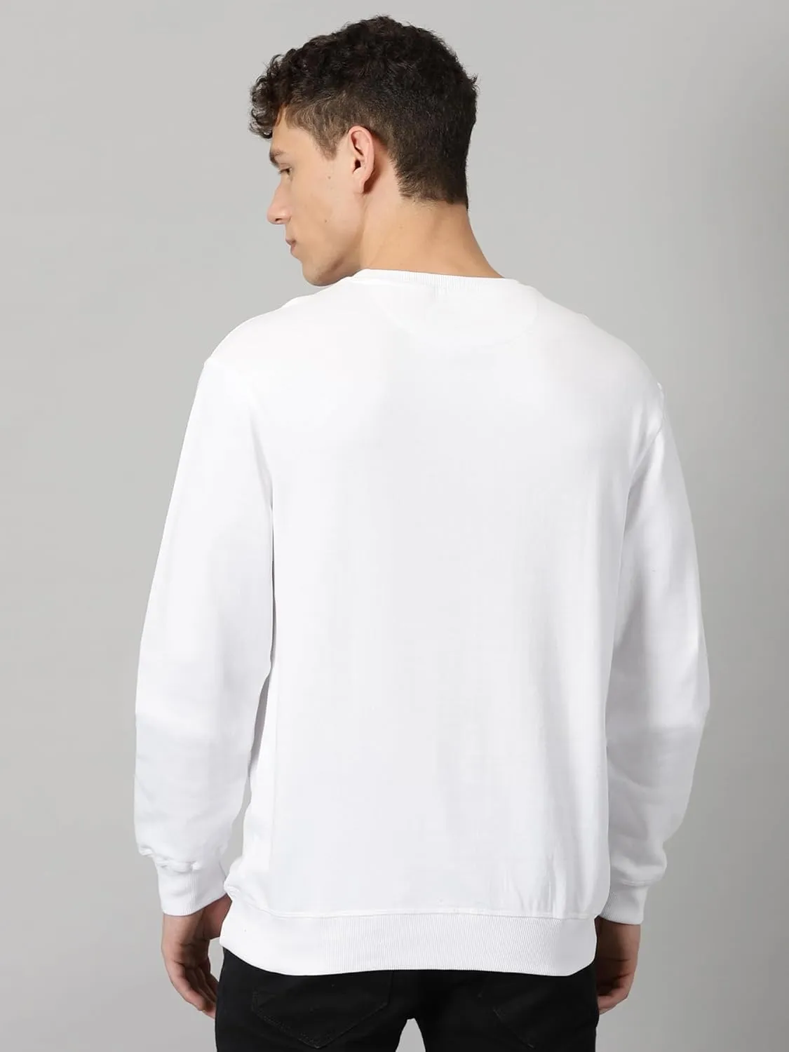 Sweatshirt for Mens 100% Cotton Crewneck Long Sleeve Heavyweight Regular Fit Pullover Warm Plain Top