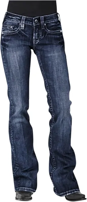 TANGNADE Bell Bottoms Flare Jeans for Women Mid High Waist Wide Leg Low Rise Denim Pants Trendy Trouser Jeans