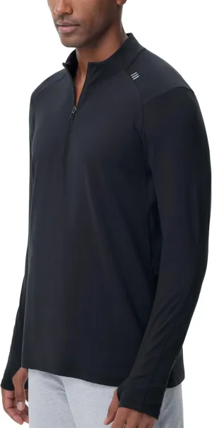 THE GYM PEOPLE Men's Half-Zip Long Sleeve Golf Shirts Soft Lightweight Warm Workout Pullover Sweatshirts with Thumb Hole