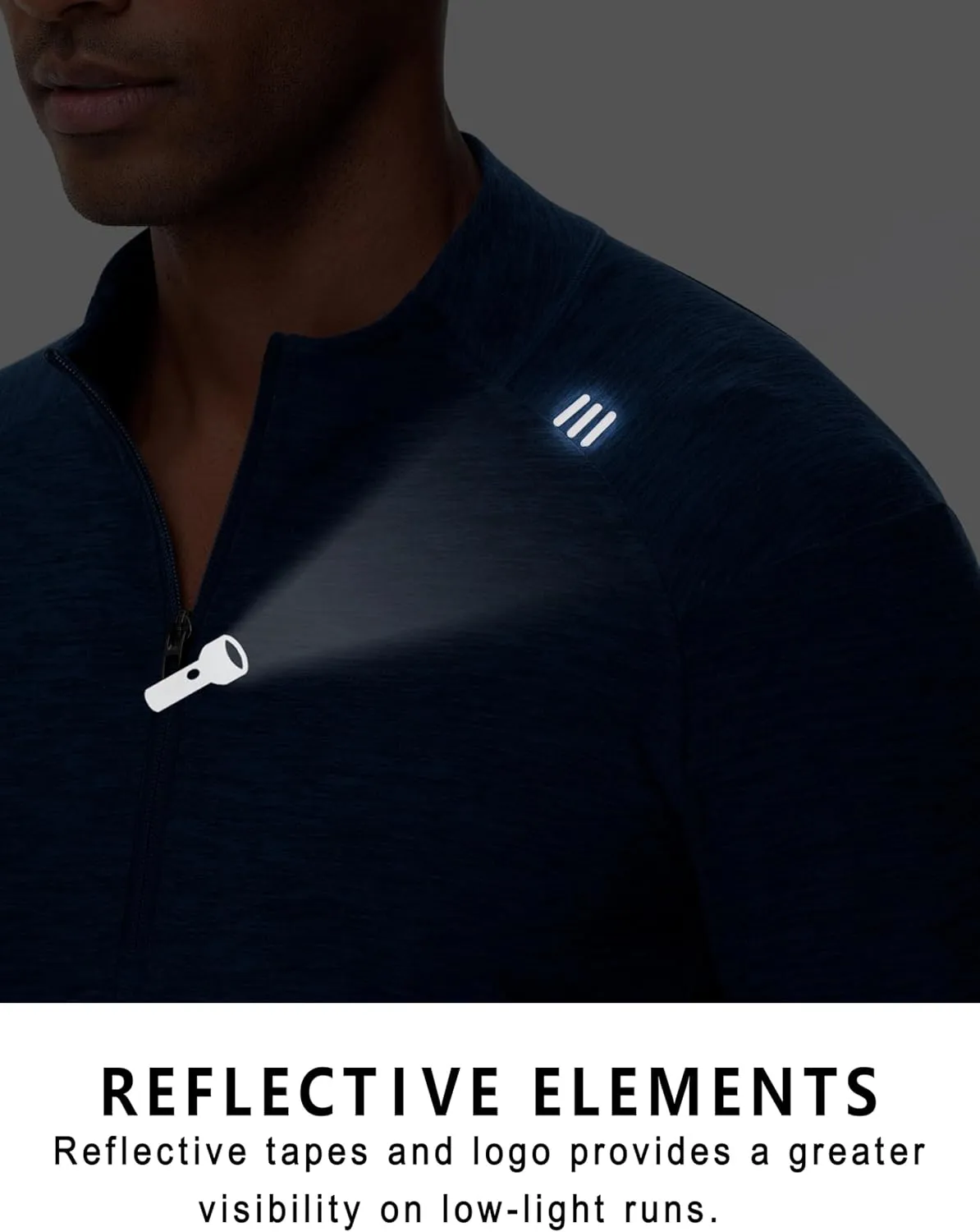 THE GYM PEOPLE Men's Half-Zip Long Sleeve Golf Shirts Soft Lightweight Warm Workout Pullover Sweatshirts with Thumb Hole