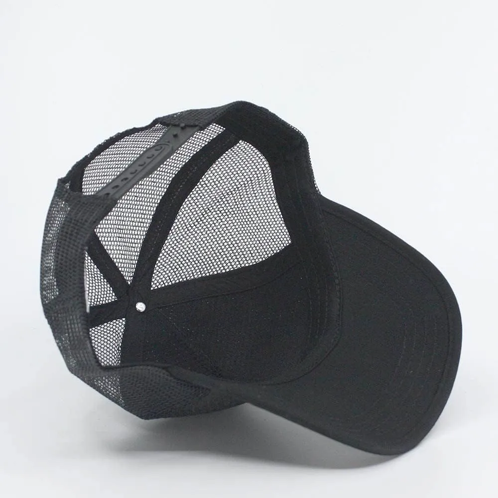 The Vintage Year Two Tone Toyo Straw Natural Paper Mesh Adjustable Trucker Baseball Cap