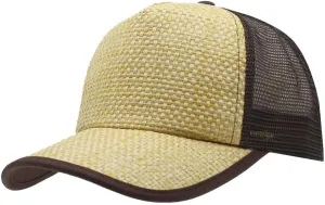 The Vintage Year Two Tone Toyo Straw Natural Paper Mesh Adjustable Trucker Baseball Cap