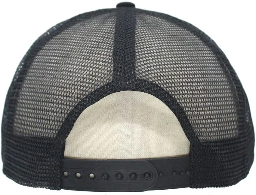 The Vintage Year Two Tone Toyo Straw Natural Paper Mesh Adjustable Trucker Baseball Cap