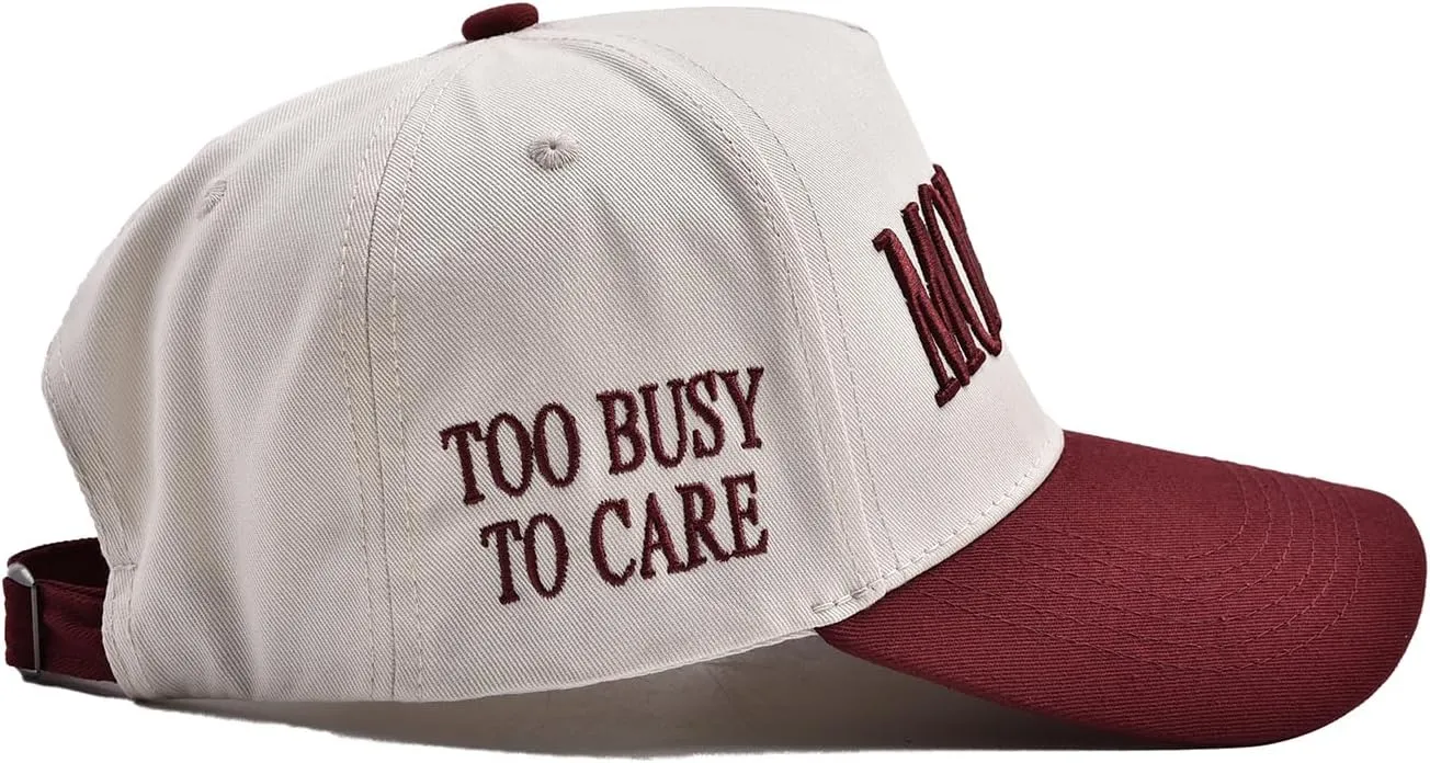 Trucker Hat for Women Men Embroidery Mommin Two Tone Adjustable Baseball Cap Hat Trendy Vintage Snapback Hat