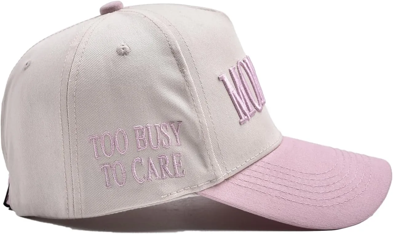 Trucker Hat for Women Men Embroidery Mommin Two Tone Adjustable Baseball Cap Hat Trendy Vintage Snapback Hat