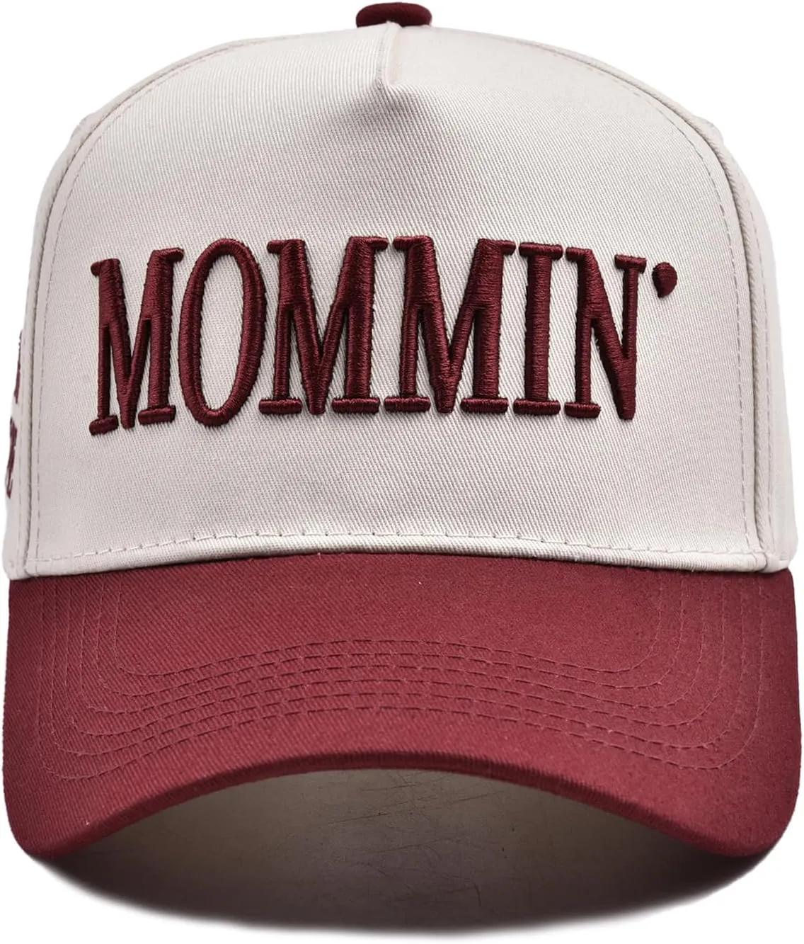 Trucker Hat for Women Men Embroidery Mommin Two Tone Adjustable Baseball Cap Hat Trendy Vintage Snapback Hat