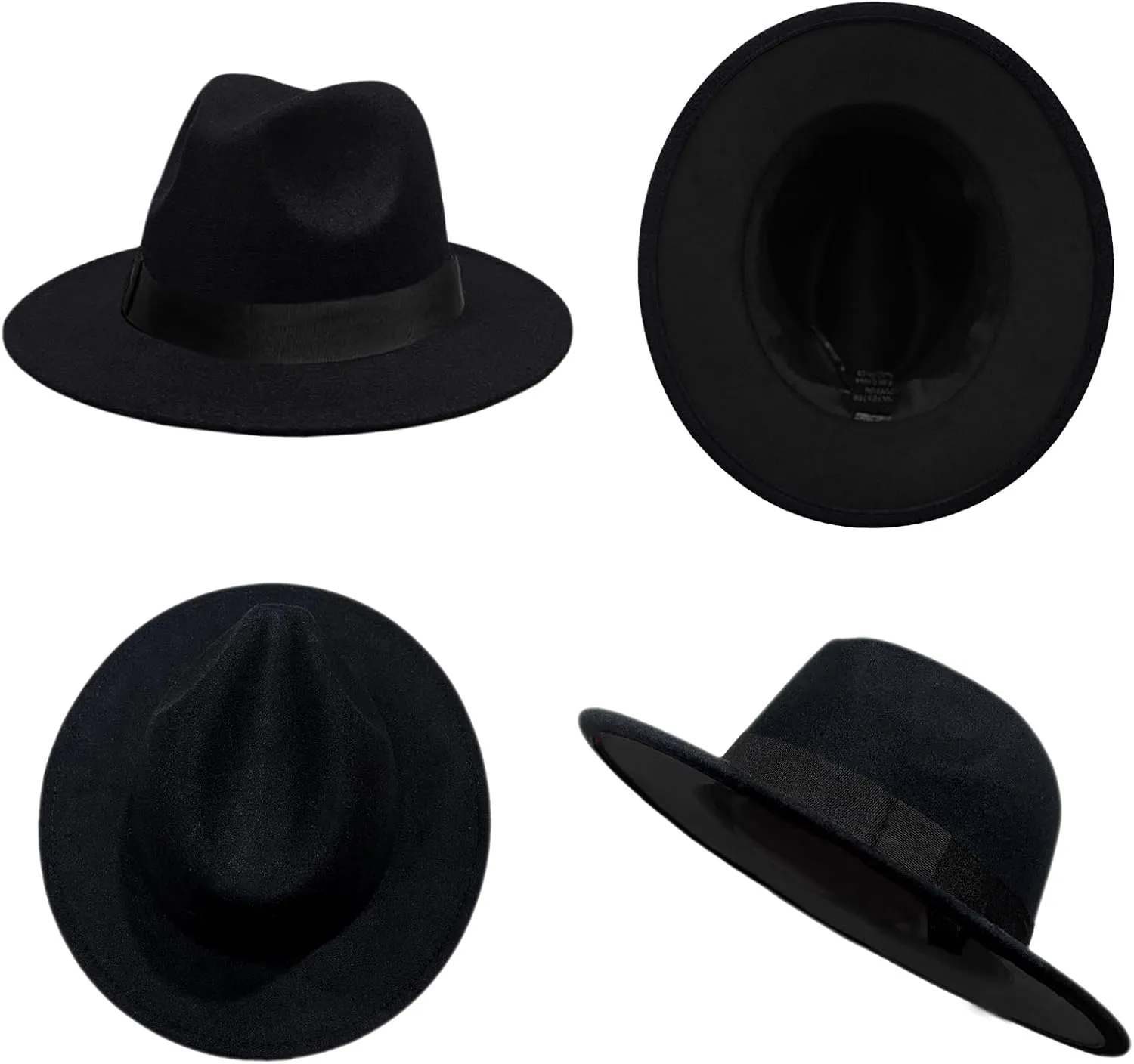 Two Tone Fedora Hats for Men and Women Wide Brim Fedora Hats Rancher Hat Panama Hat