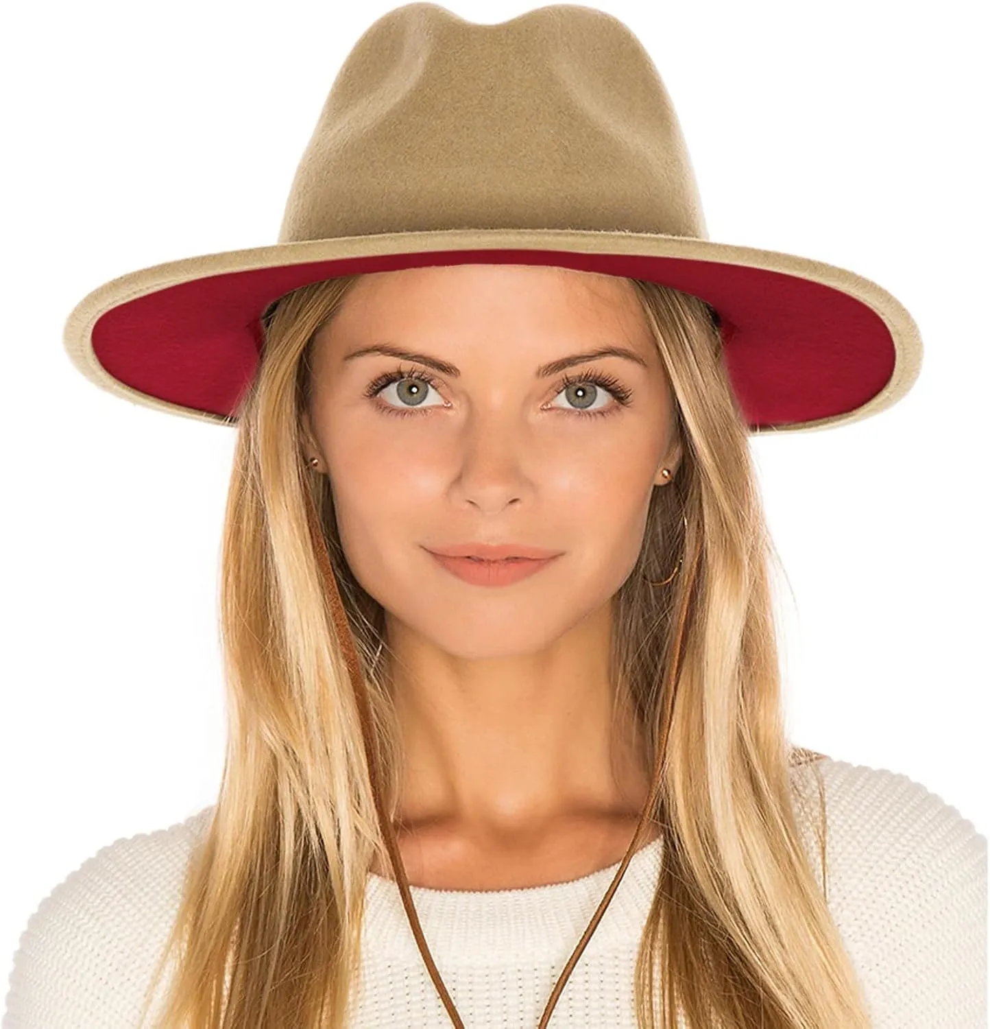 Two Tone Fedora Hats for Men and Women Wide Brim Fedora Hats Rancher Hat Panama Hat