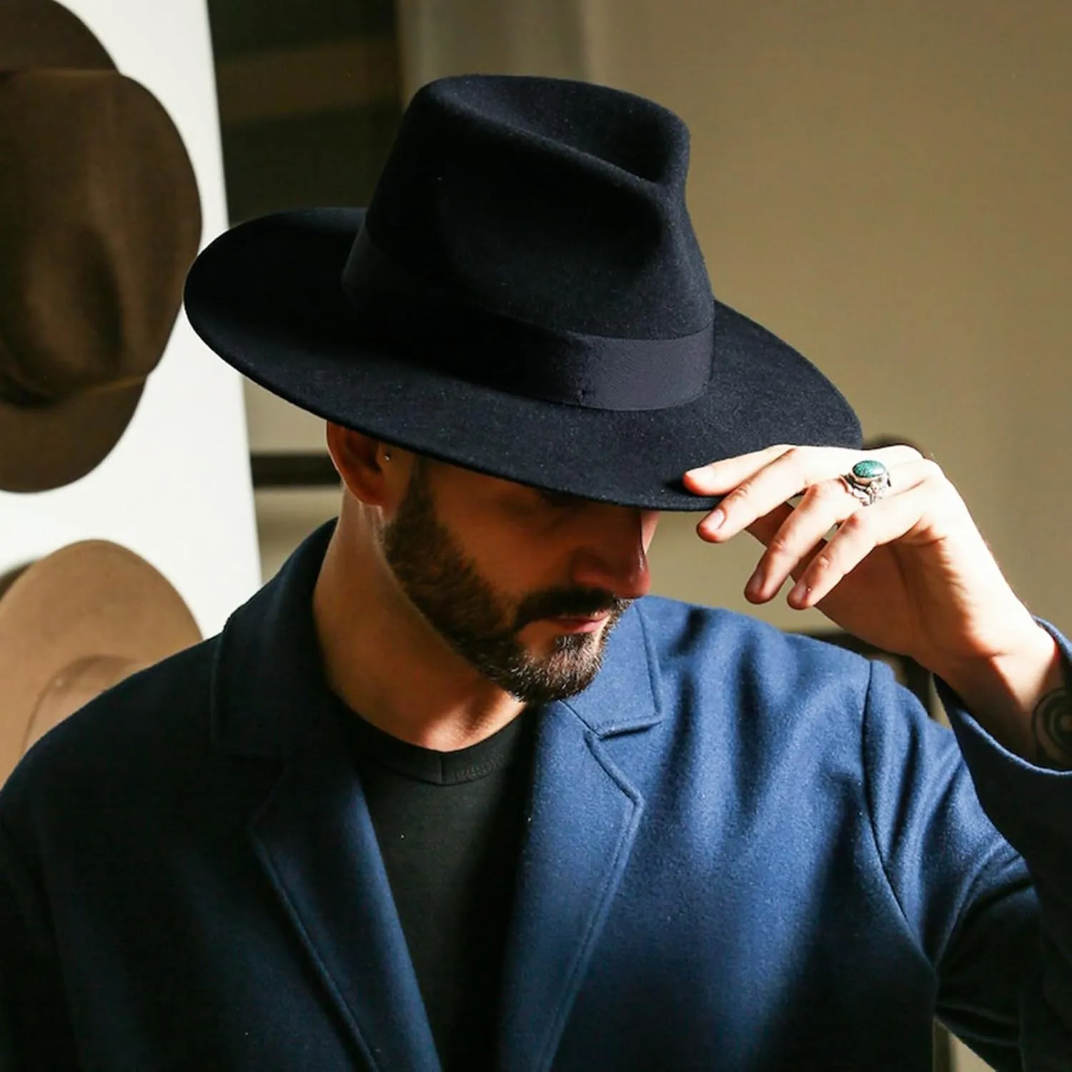 Two Tone Fedora Hats for Men and Women Wide Brim Fedora Hats Rancher Hat Panama Hat