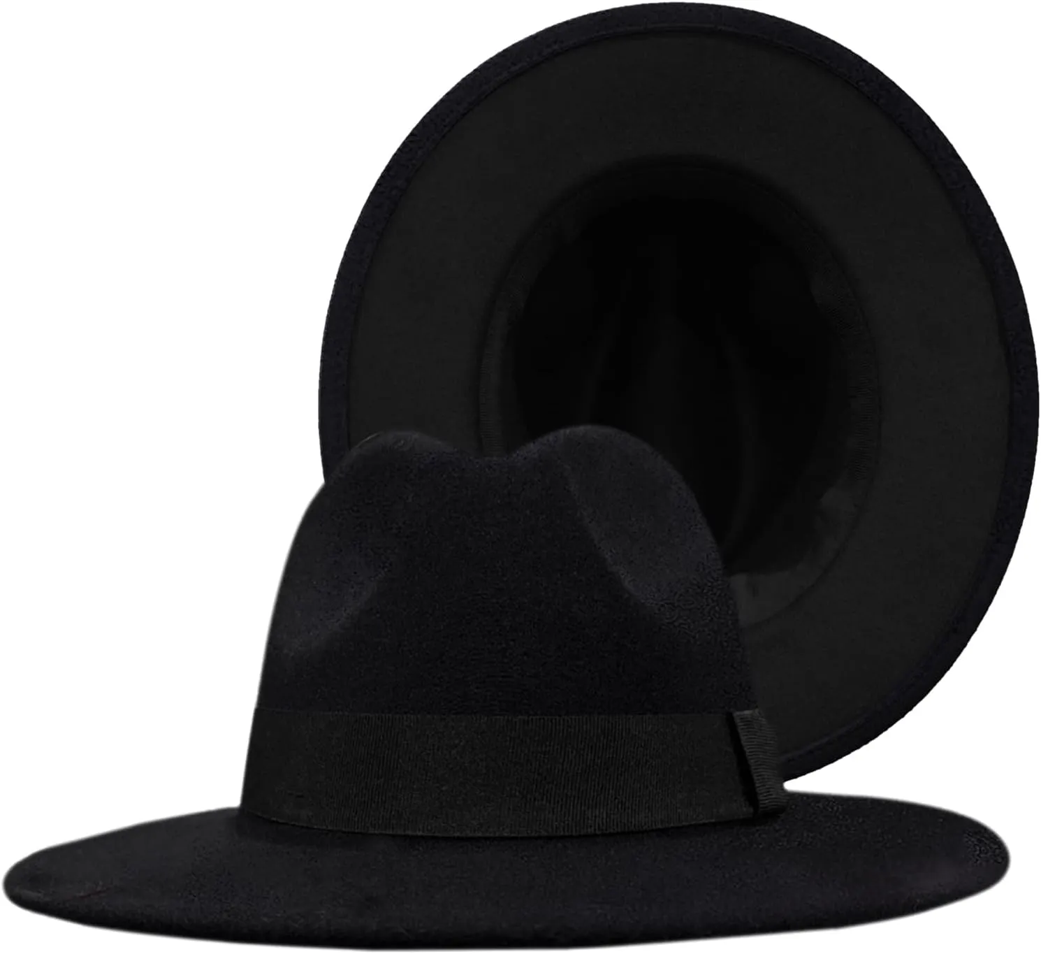 Two Tone Fedora Hats for Men and Women Wide Brim Fedora Hats Rancher Hat Panama Hat
