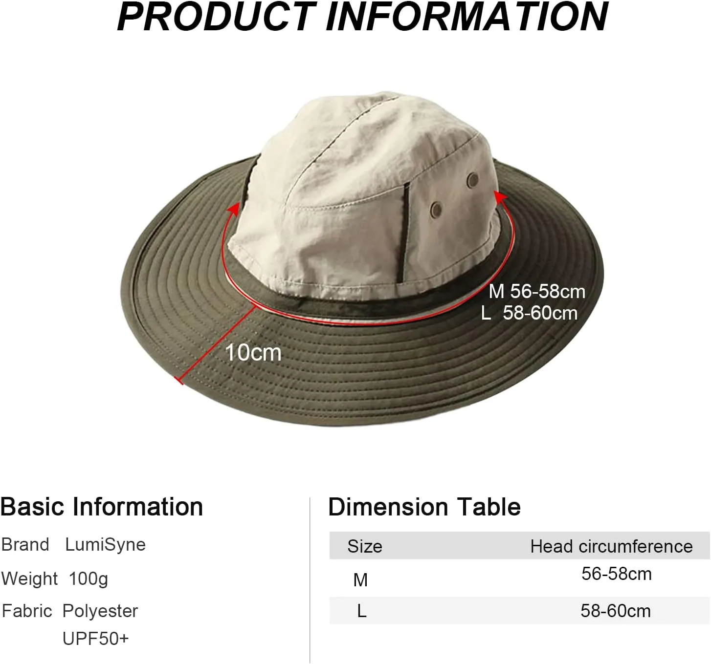 Unisex Two-Tone Bucket Hat Wide Brim Sun Hat UPF 50  Adjustable Chin Strap Breathable Mesh Packable Boonie Hat