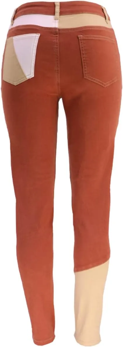 vanberfia High Waisted Jeans for Women: Skinny Denim Patchwork Stretch Pants for Various Occasions