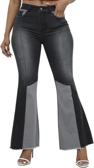 vanberfia High Waisted Jeans for Women: Skinny Denim Patchwork Stretch Pants for Various Occasions