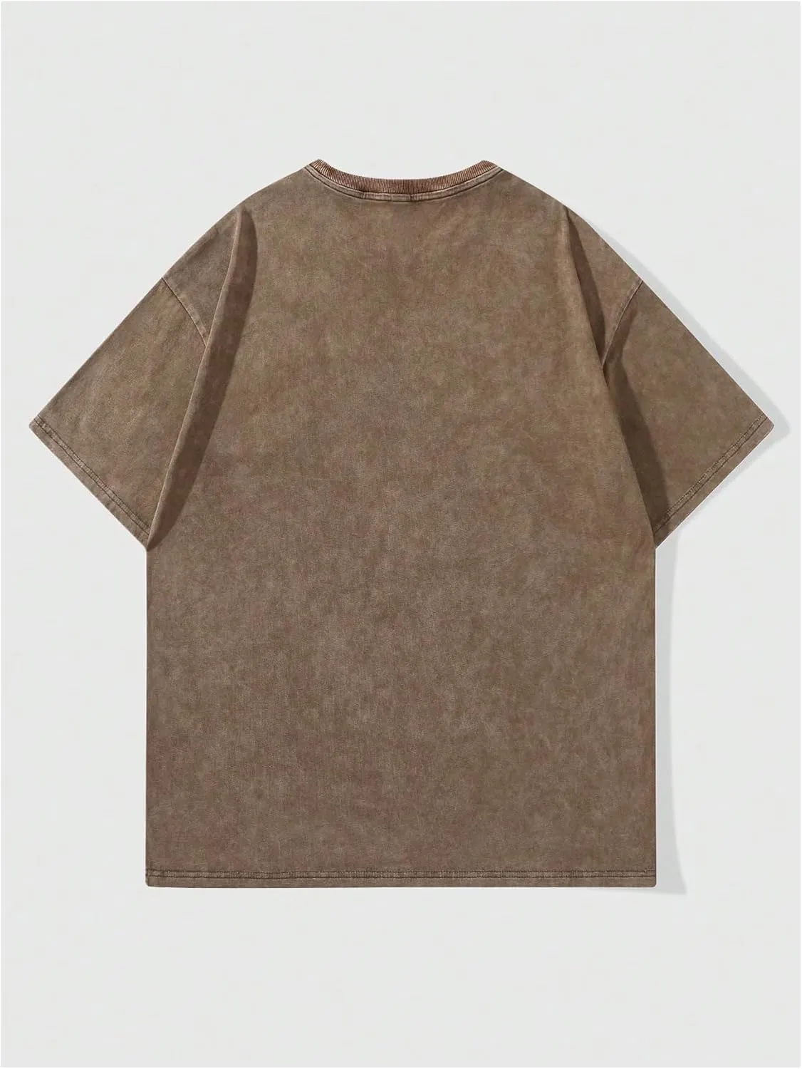 Verdusa Men's Letter Graphic Drop Shoulder T Shirts Casual Round Neck Tee Top