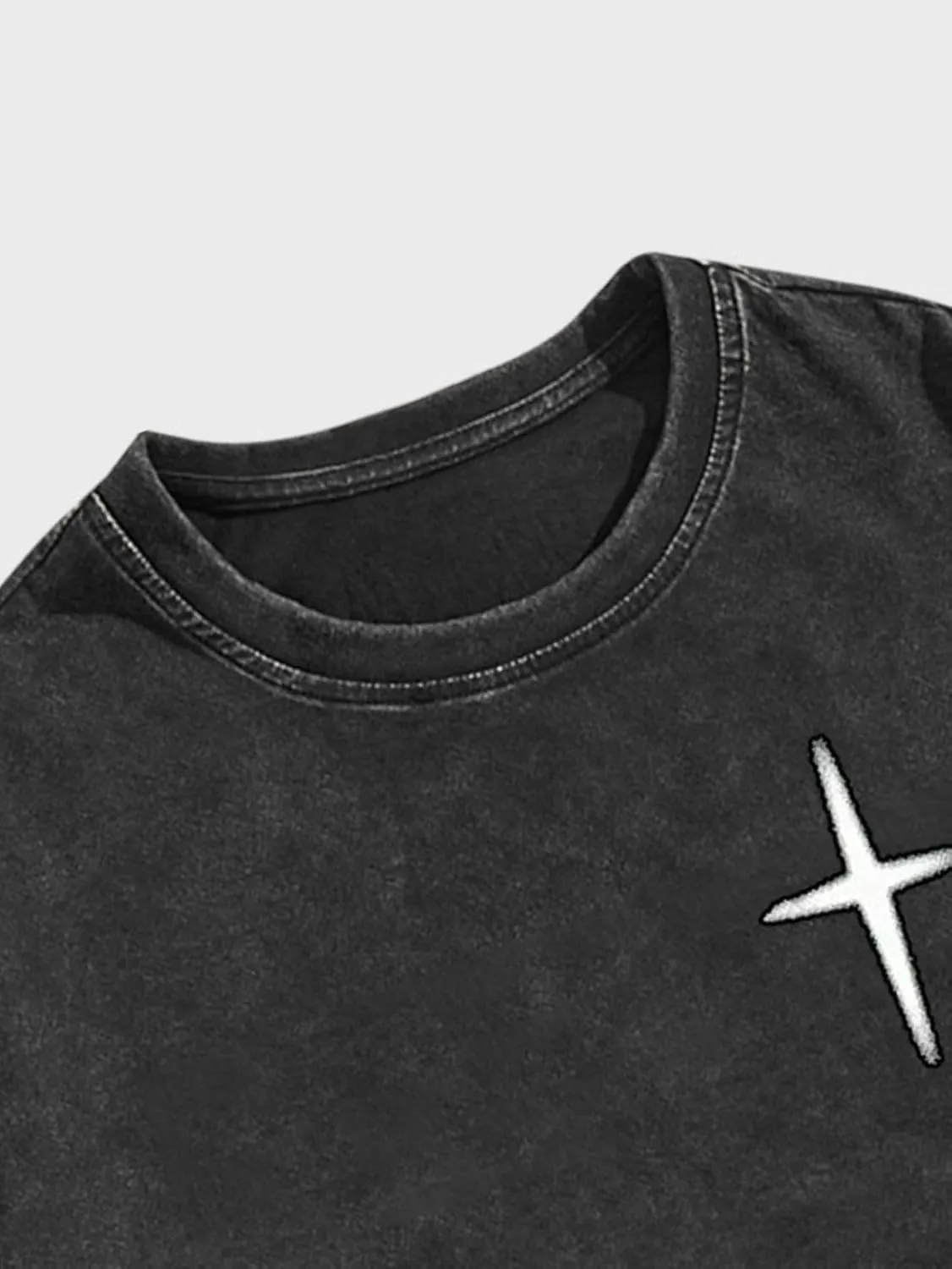 Verdusa Men's Letter Graphic Drop Shoulder T Shirts Casual Round Neck Tee Top