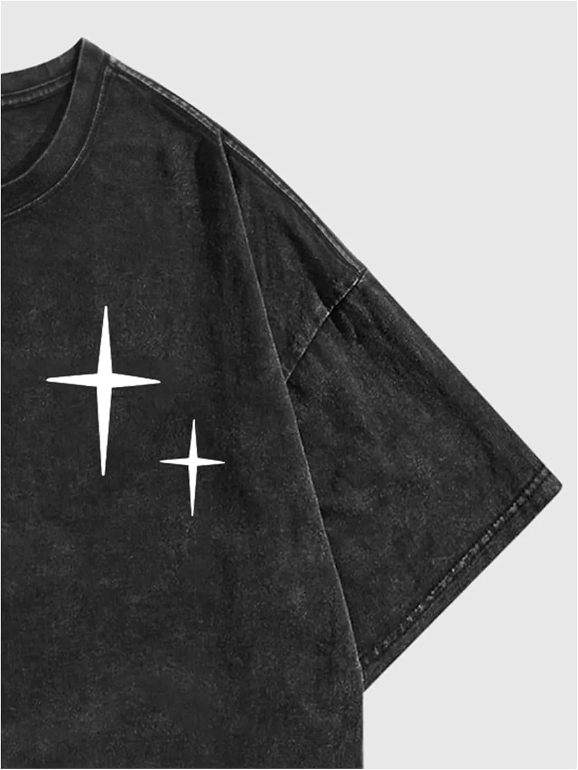 Verdusa Men's Letter Graphic Drop Shoulder T Shirts Casual Round Neck Tee Top