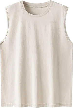 Vintage Oversized Tank Tops for Men Streetwear Vintage Sleeveless Crewneck T Shirts Summer Casual Harakuju Blouses