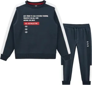 W JIANWANG Boys' Activewear Kids Clothing Sets Full Zip Fleece Brush Tracksuits Active Jackets and Pants 2 Piece 2-8 Years…
