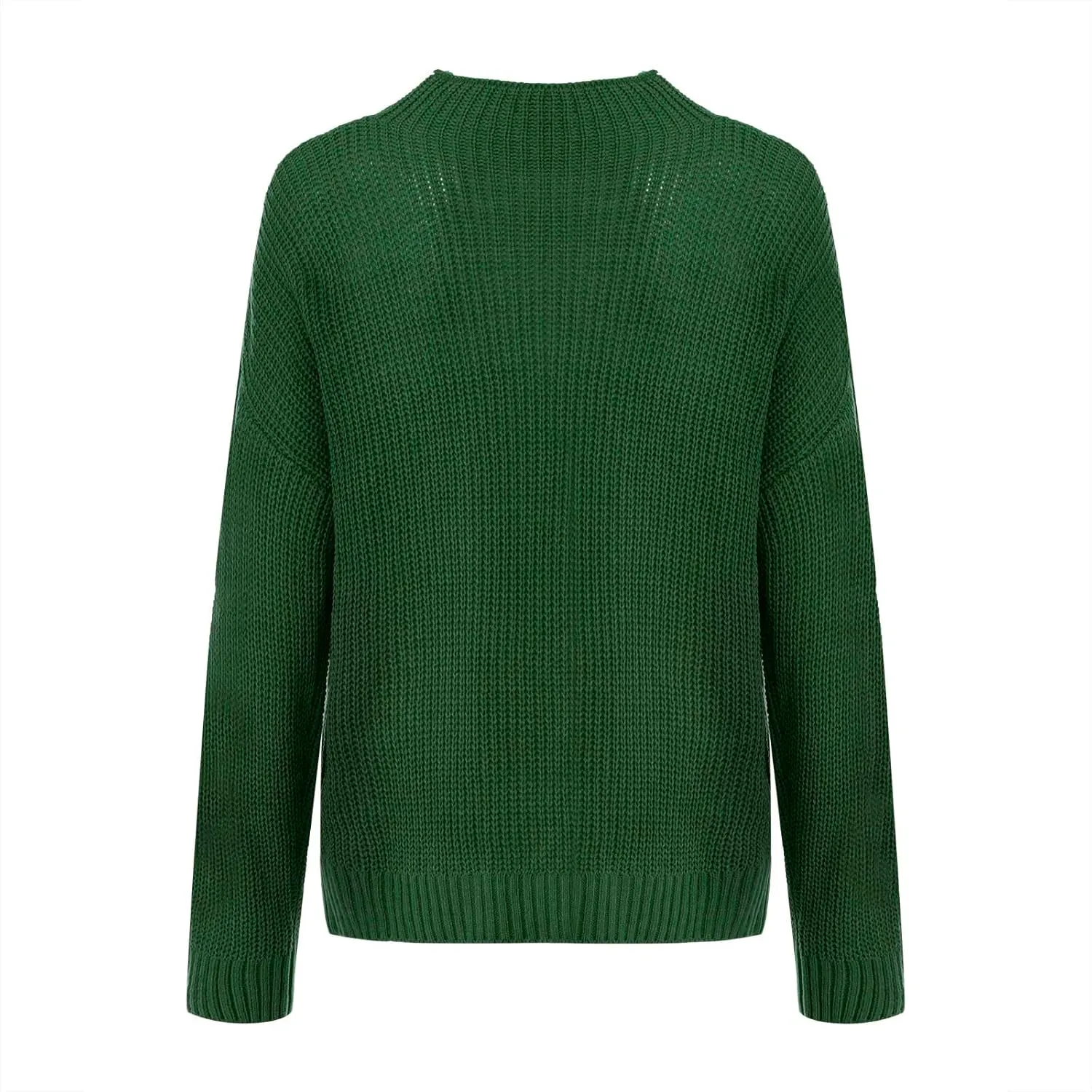Women Casual Turtleneck Sweaters Oversized Vintage Cable Knit Long Sleeve Pullover 2024 Fall Trendy Outfits
