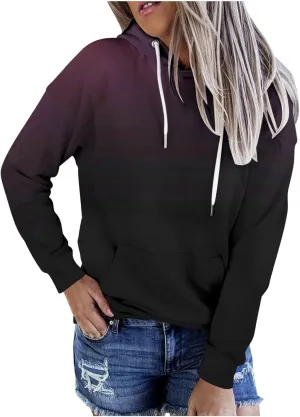 Women Y2k Hoodies Casual Sweatshirt Fashion Tie-Dye Oversized Pullover Long Sleeve Drawstring Tops Loose Fit Blouse