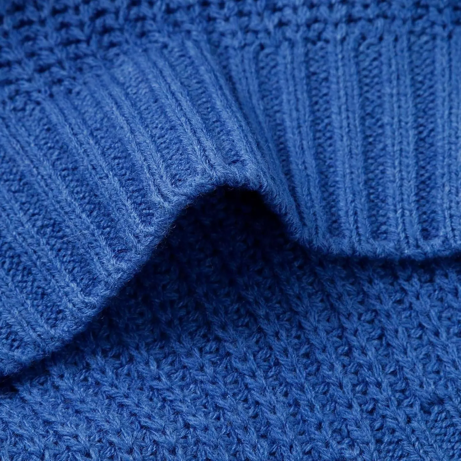 Women's 2023 Turtleneck Long Sleeve Sweaters Casual Loose Oversized Chunky Cable Knitted Pullover Sweater Jumper Tops
