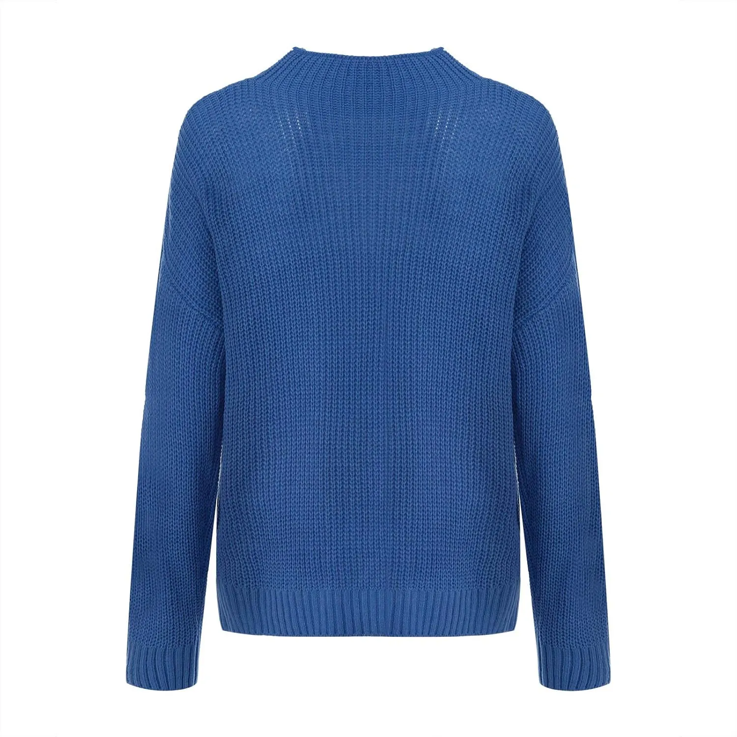 Women's 2023 Turtleneck Long Sleeve Sweaters Casual Loose Oversized Chunky Cable Knitted Pullover Sweater Jumper Tops