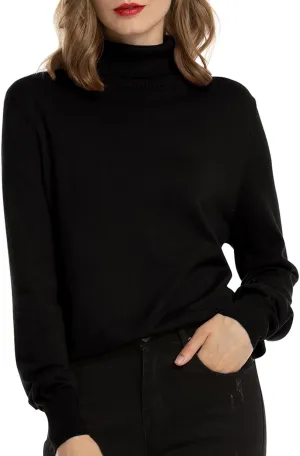 Women's Casual Long Sleeve Turtleneck Sweater Lightweight Knit Pullover Jumper Tops for Fall Winter