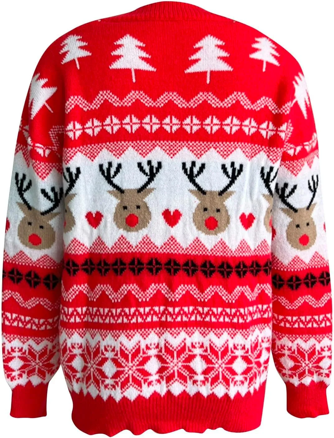 Women's Christmas Sweater Funny Christmas Tree Ugly Pullover Snowflake Long Sleeve Knitted Jumper Tops Shirt