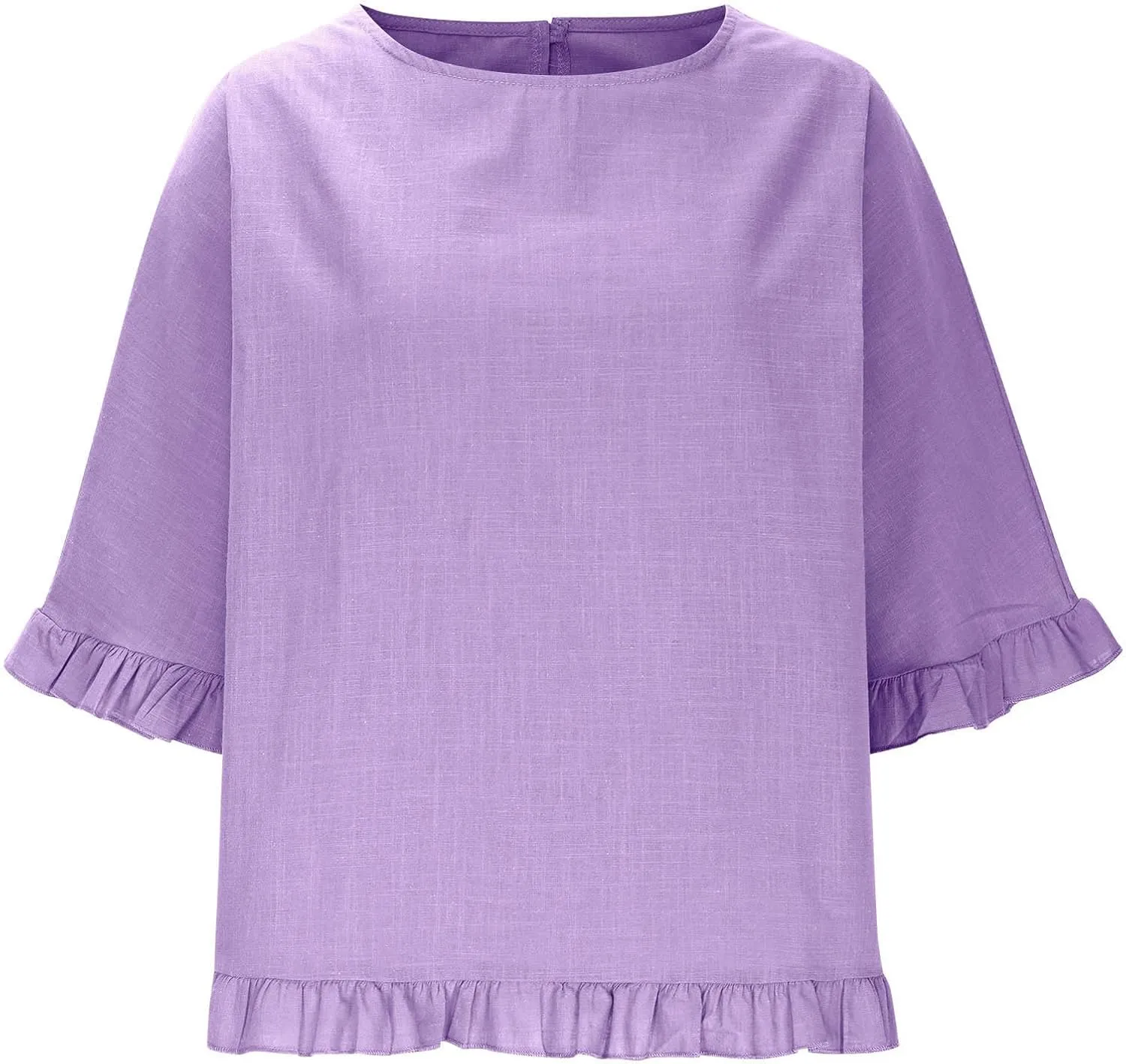 Womens Cotton Linen T Shirts Loose Fit Summer Short Sleeve Round Collar Boxy Tops Comfy Casual Gauze Tops Blouses