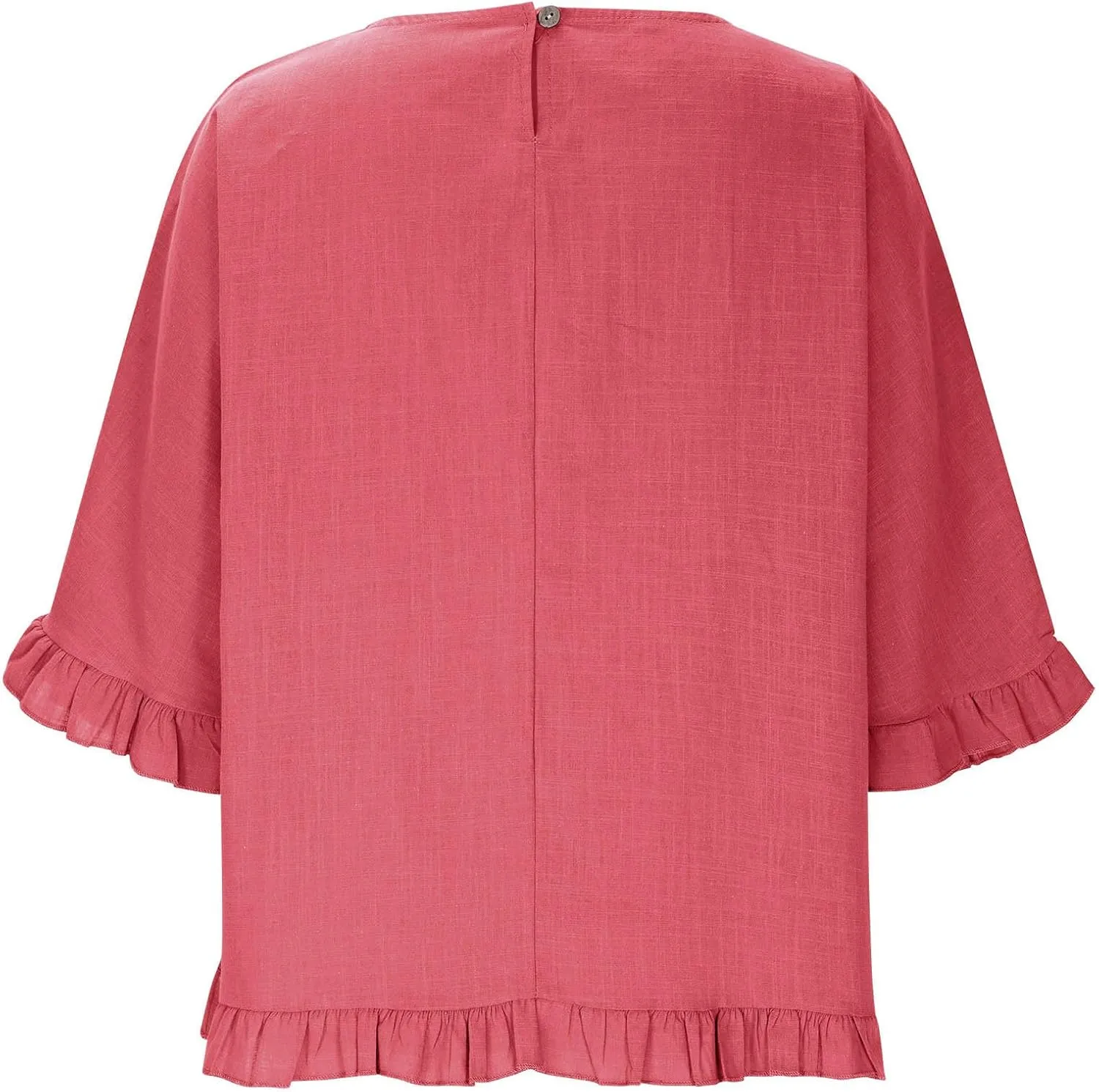 Womens Cotton Linen T Shirts Loose Fit Summer Short Sleeve Round Collar Boxy Tops Comfy Casual Gauze Tops Blouses