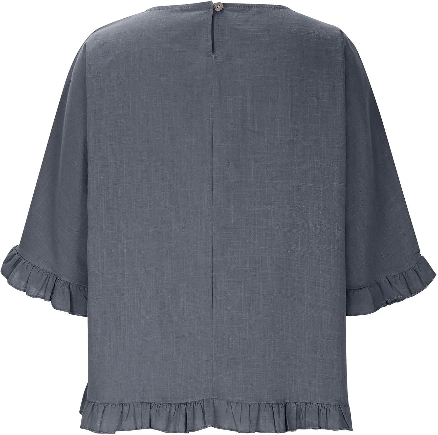 Womens Cotton Linen T Shirts Loose Fit Summer Short Sleeve Round Collar Boxy Tops Comfy Casual Gauze Tops Blouses