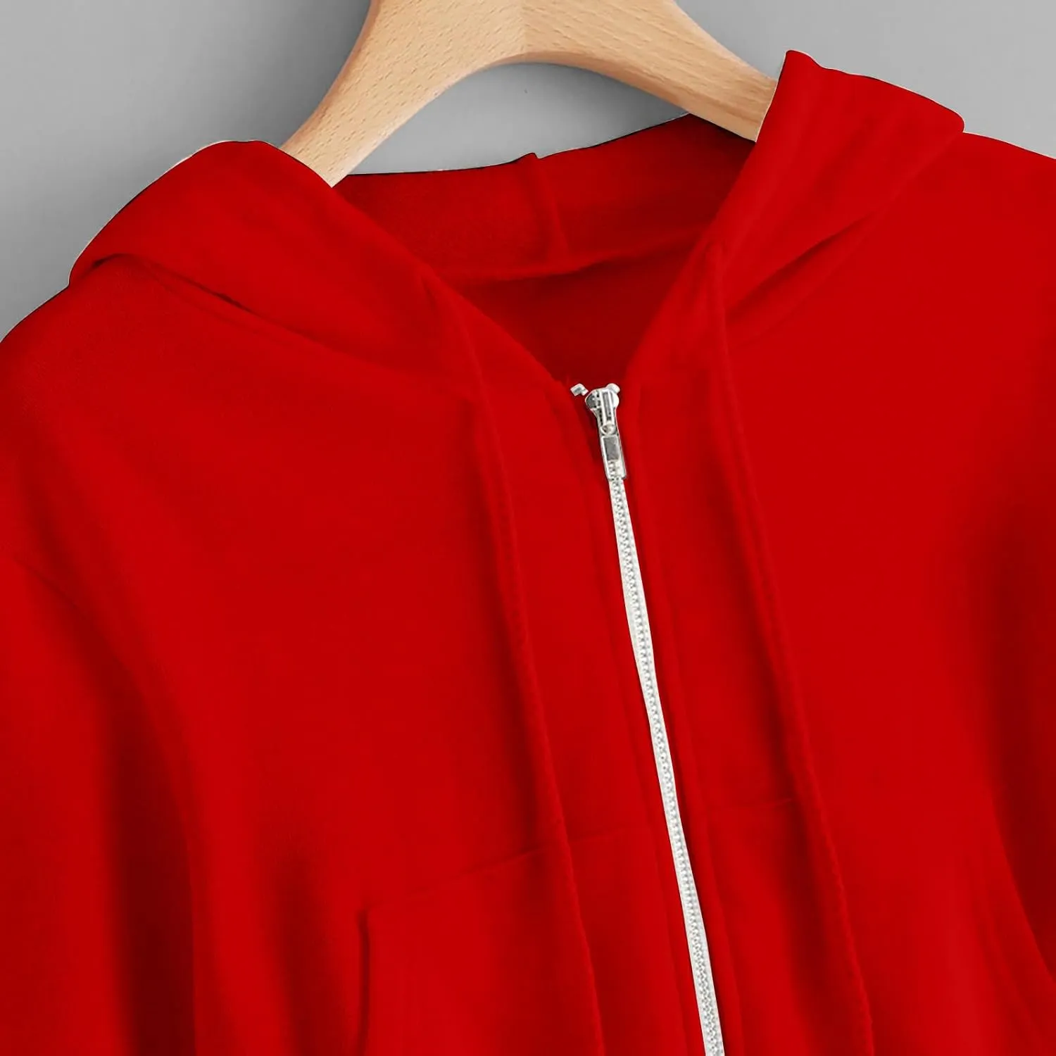 Womens Cropped Zip Up Hoodies Long Sleeve Sweatshirt Jacket with Hood Trendy Y2K Crop Tops Teen Girls Clothes 2024