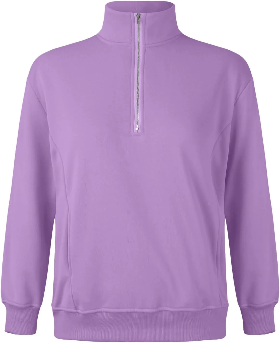 Womens Half Zip Sweatshirts Oversized Loose Long Sleeve Fleece Trendy Pullover Workout Warm Tops with Pocket
