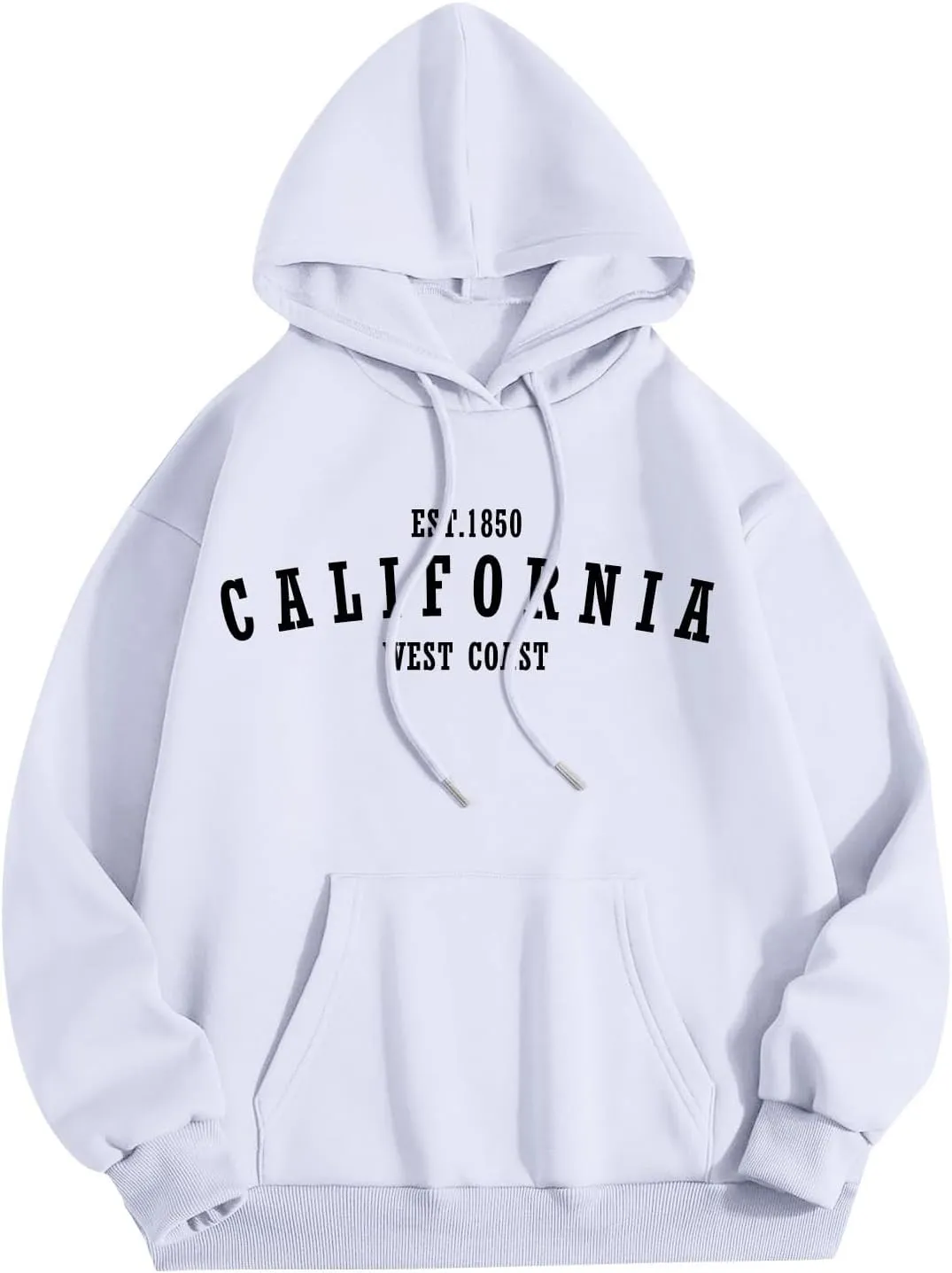 Women's Letter Graphic Print Long Sleeve Drawstring Oversized Hoodie Fashion Fall 2024 Sweatshirt Pullover Top