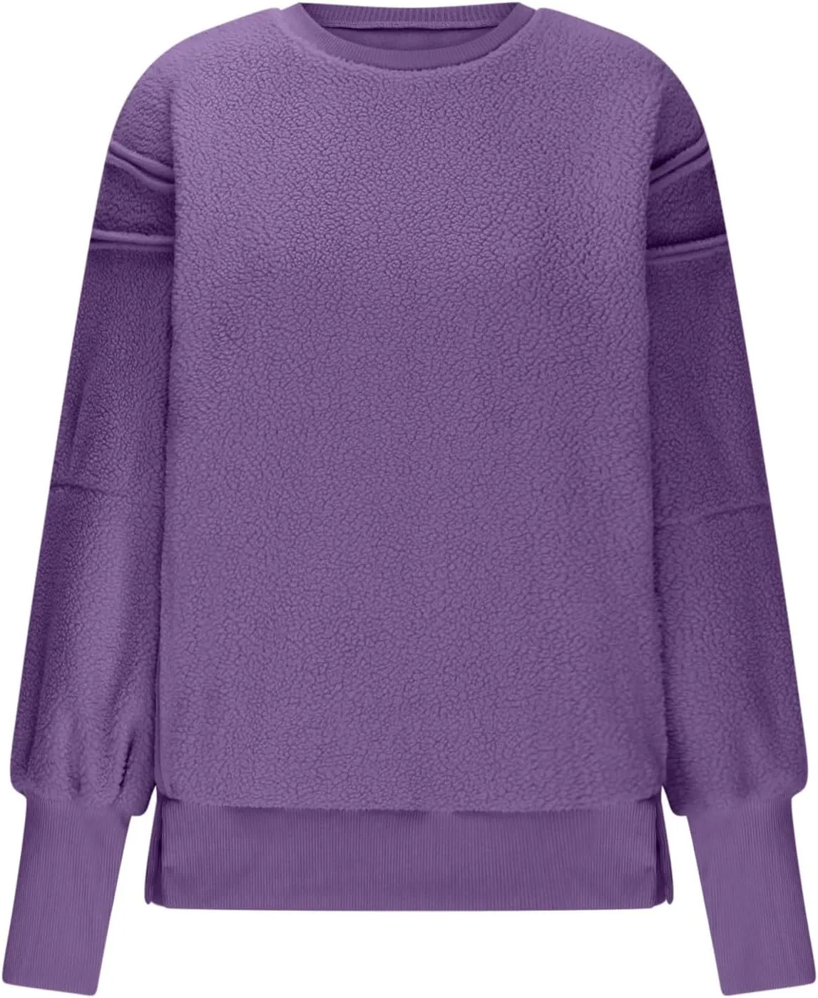 Women's Oversized Crewneck Sweatshirts Trendy Long Sleeve Fleece Pullover Fall Fashion Tops Comfort Winter Clothes