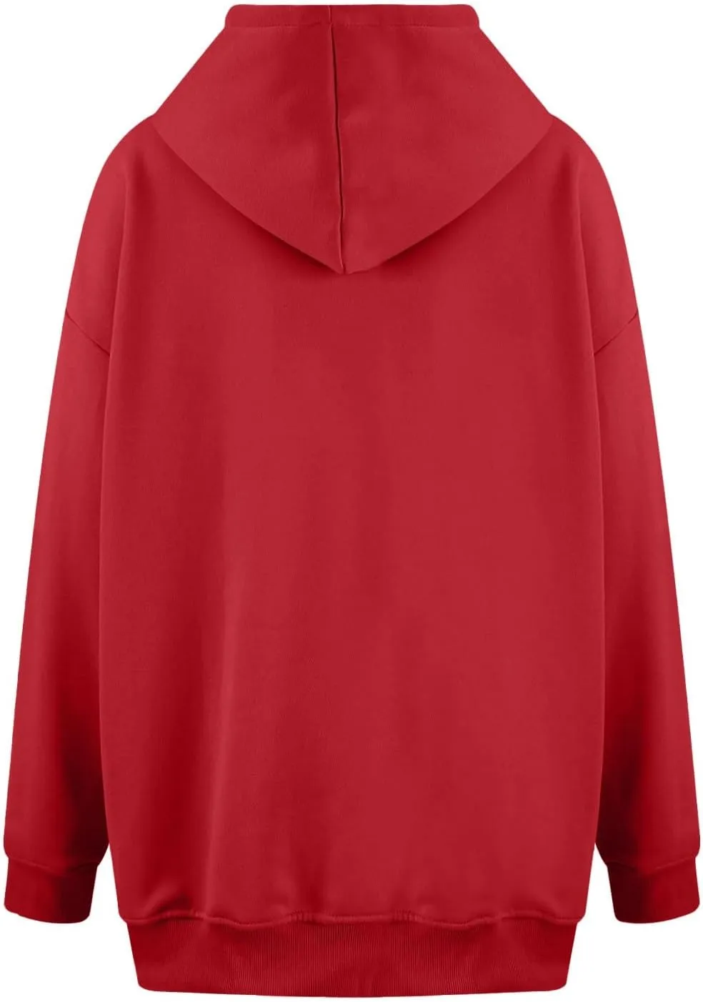 Women's Oversized Hoodie Fleece Cropped Sweatshirt Long Sleeve Weight Pullover with Pocket Lightweight Hoodie