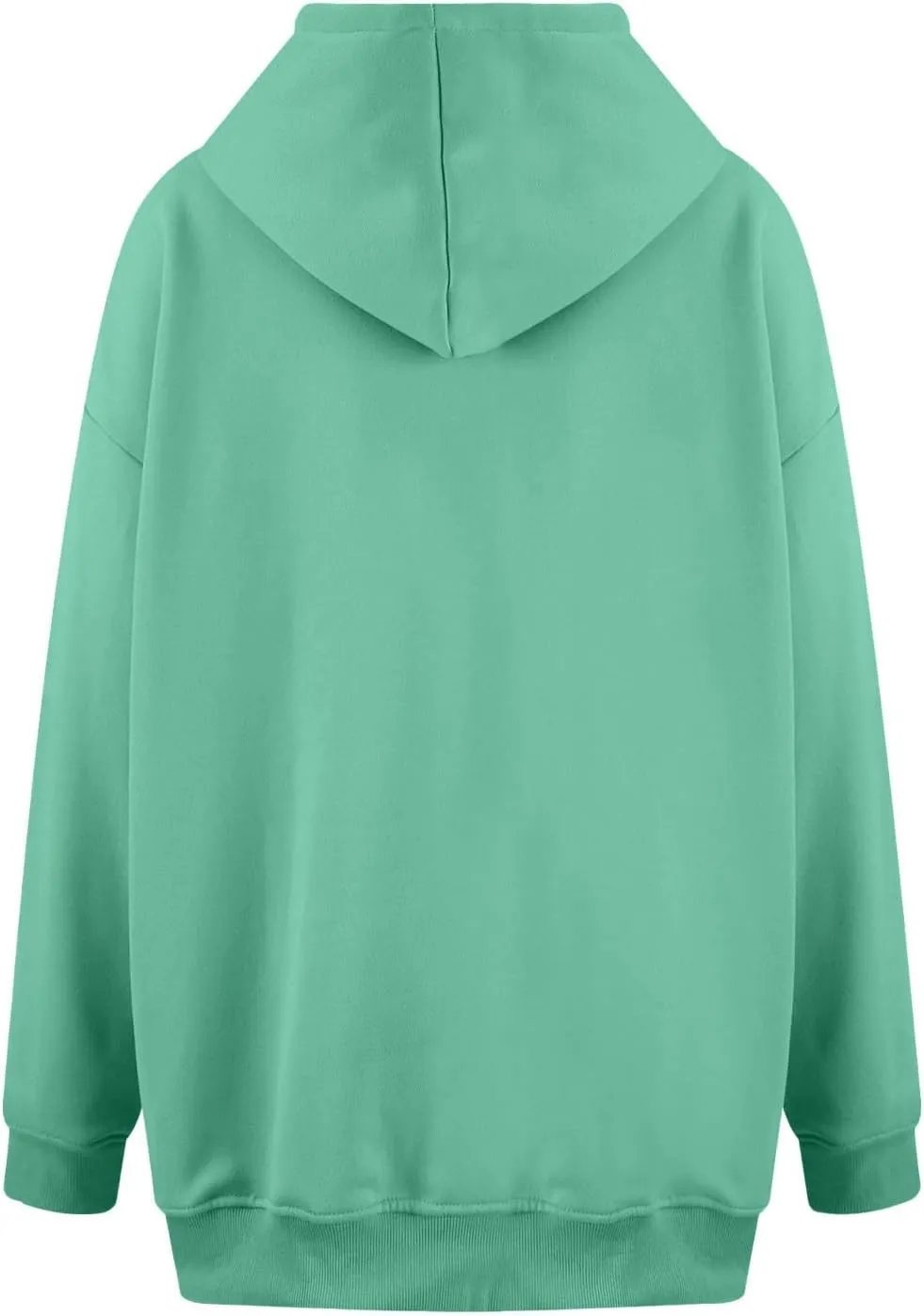 Women's Oversized Hoodie Fleece Cropped Sweatshirt Long Sleeve Weight Pullover with Pocket Lightweight Hoodie