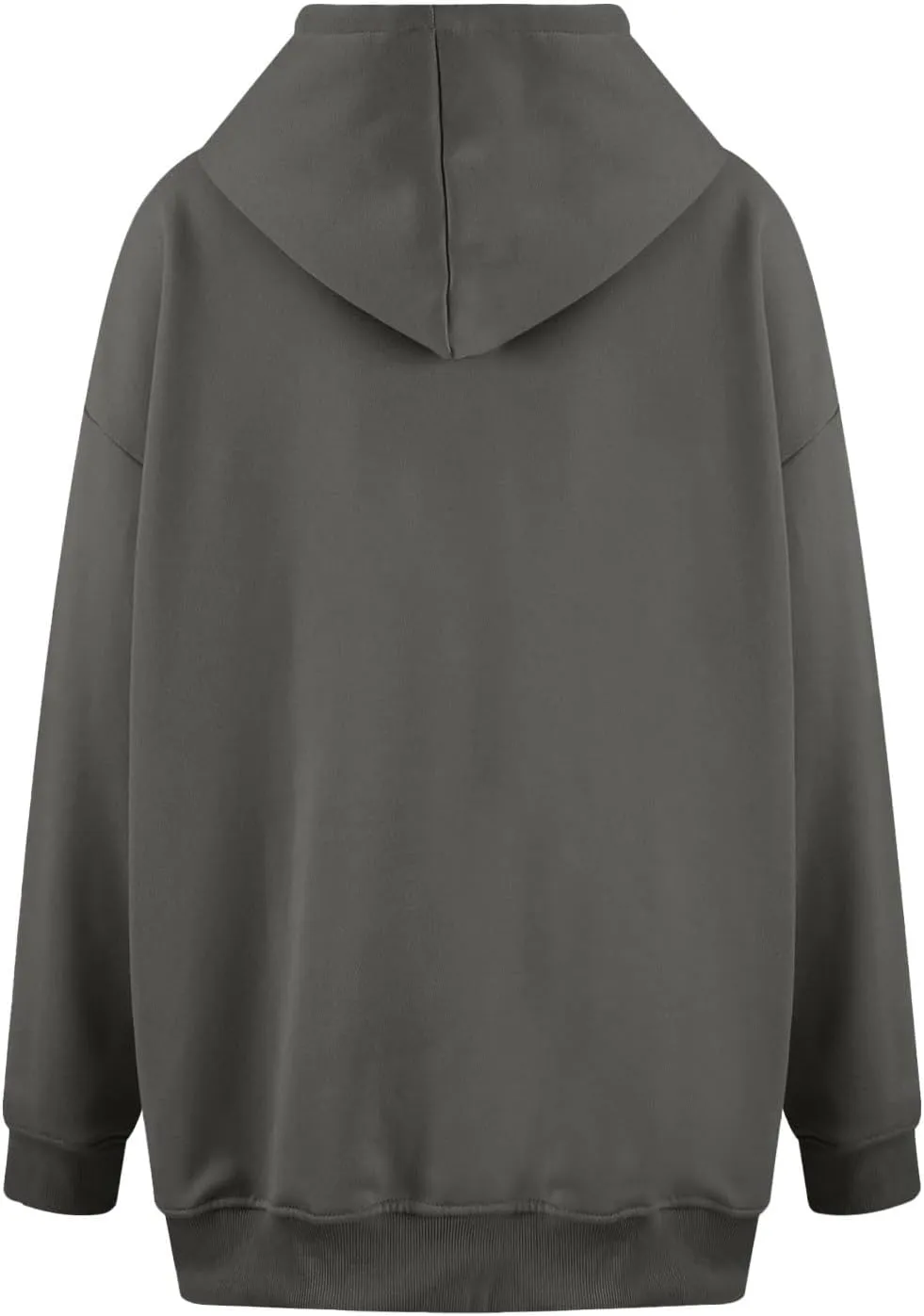Women's Oversized Hoodie Fleece Cropped Sweatshirt Long Sleeve Weight Pullover with Pocket Lightweight Hoodie