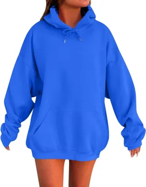 Womens Oversized Hoodies Winter Cute Sweatshirts Pullover 2024 Fashion Tops Trendy Outfits Loose Fit Solid Hoodies