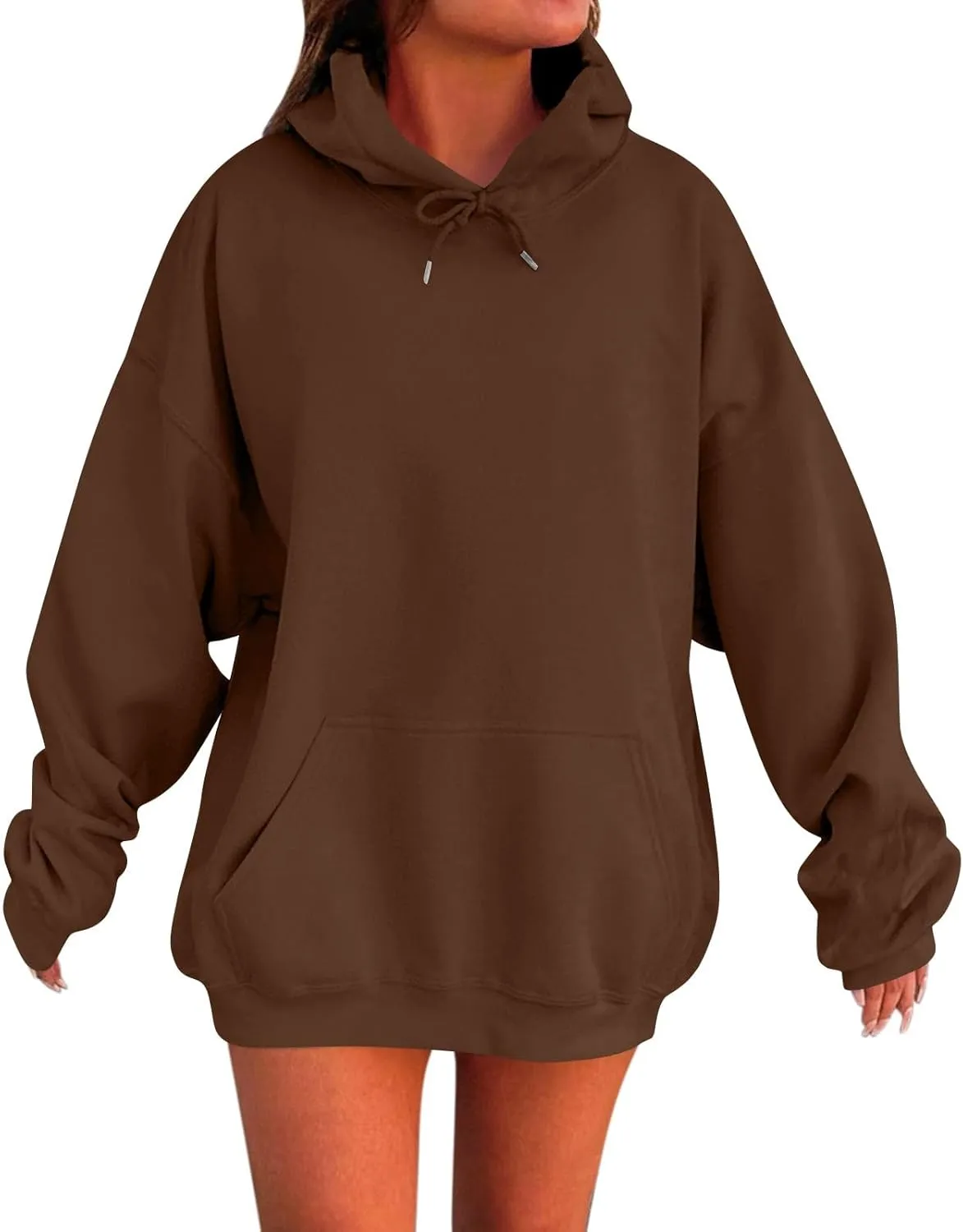 Womens Oversized Hoodies Winter Cute Sweatshirts Pullover 2024 Fashion Tops Trendy Outfits Loose Fit Solid Hoodies