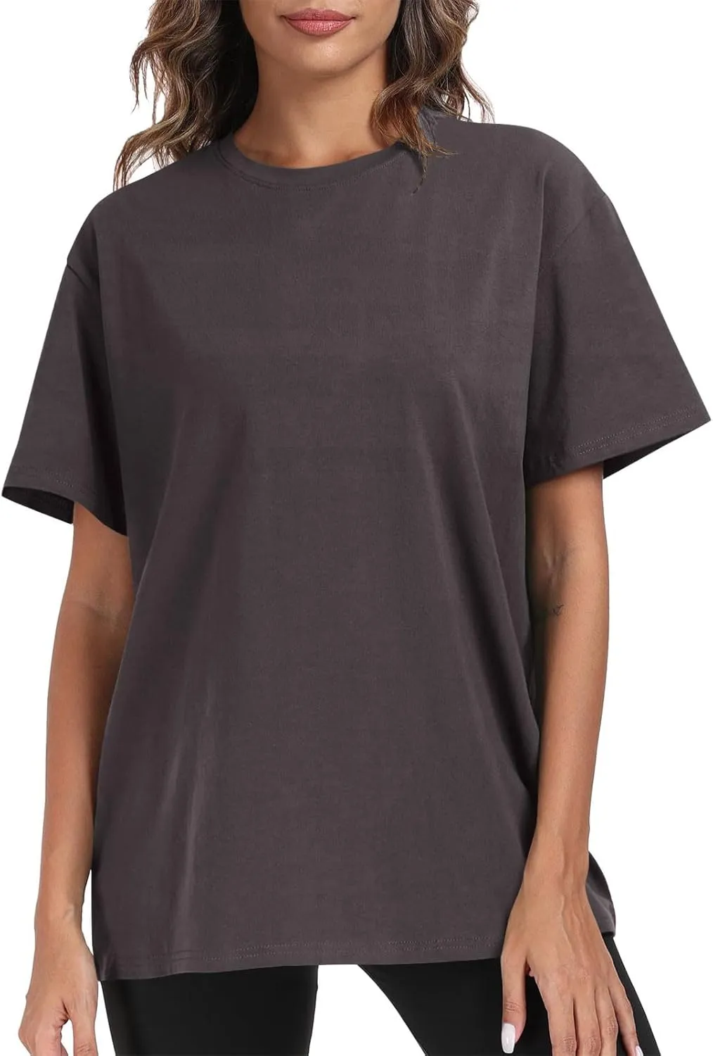 Womens Oversized T Shirts Summer Short Sleeve Crewneck Loose Fit Tops Casual Blouse 2025 Trendy Boxy Tee