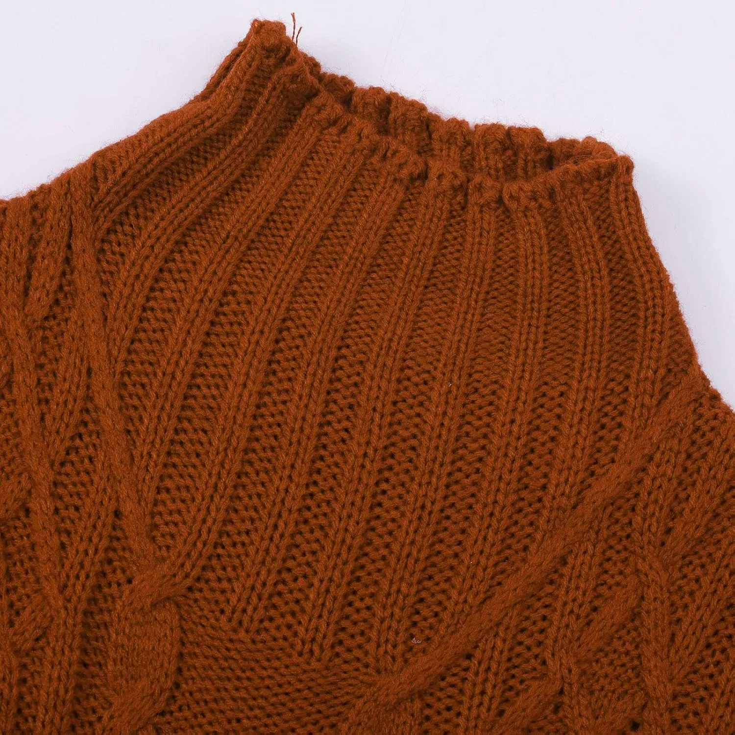 Womens Slim Fit Sexy Sweaters 2024 Winter Cable Knit Light Sweaters for Women Knitted Trendy Turtleneck Solid Warm