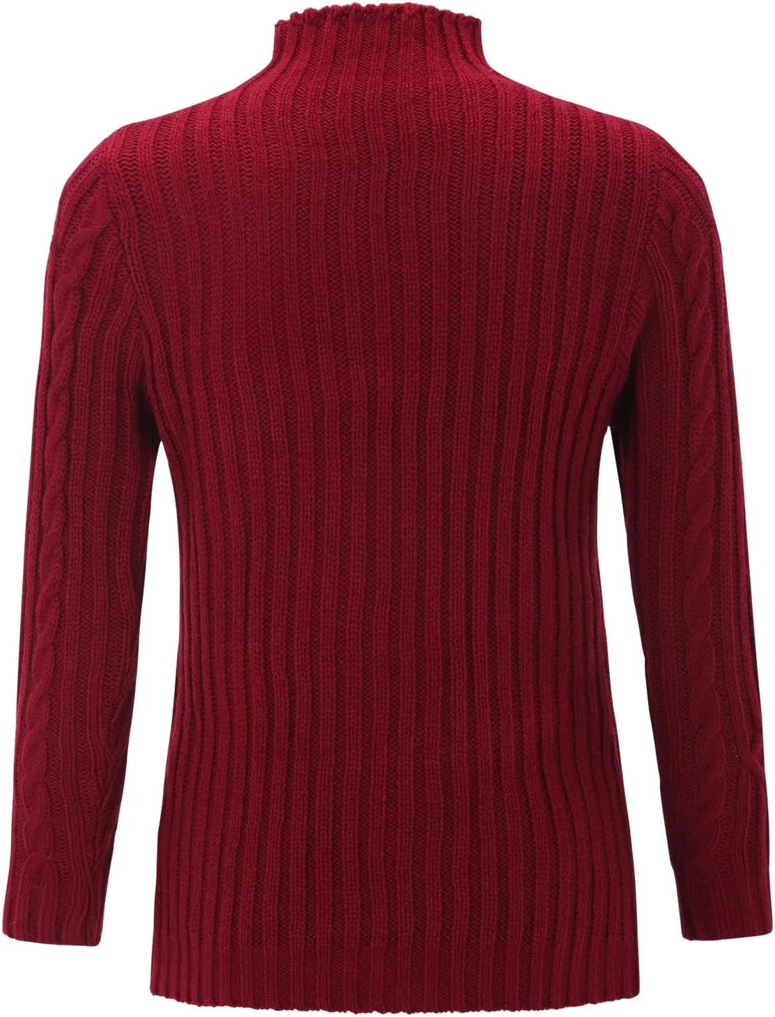 Womens Slim Fit Sexy Sweaters 2024 Winter Cable Knit Light Sweaters for Women Knitted Trendy Turtleneck Solid Warm