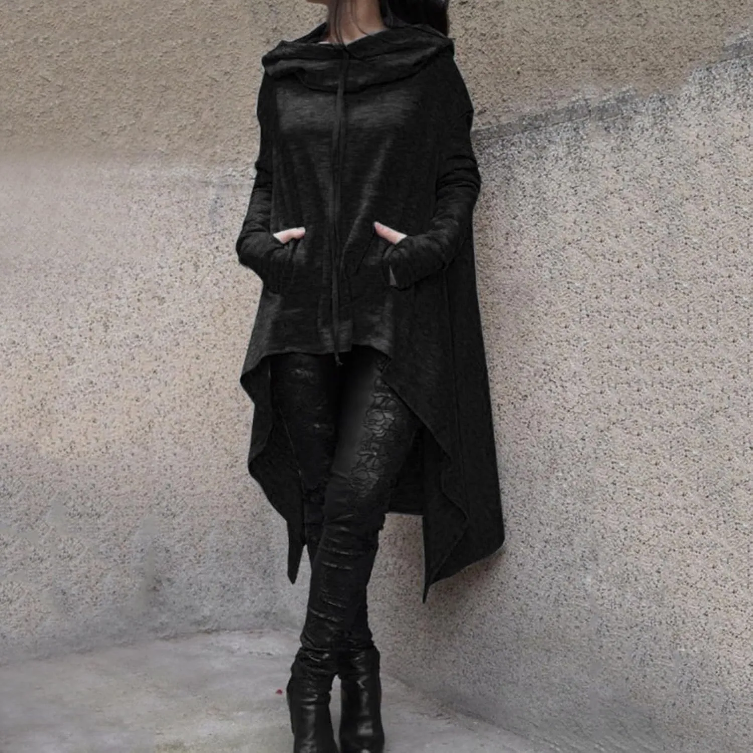 Women’s Slub Knit Full-Zip Hoodie Women Loose Hoodie Long Hooded Tops Ladies Sweatshirt Sweaters Casual Fashion