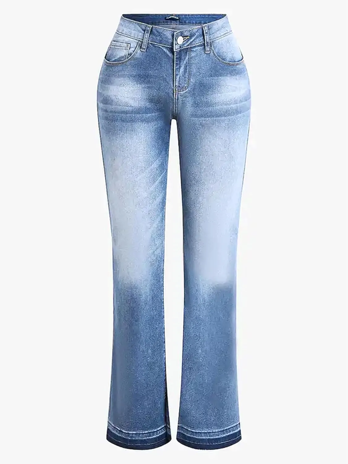 Womens Straight Leg Jeans Low Rise Stretchy Skinny Wide Leg Denim Pants Trendy Bootcut Jeans for Women 2025
