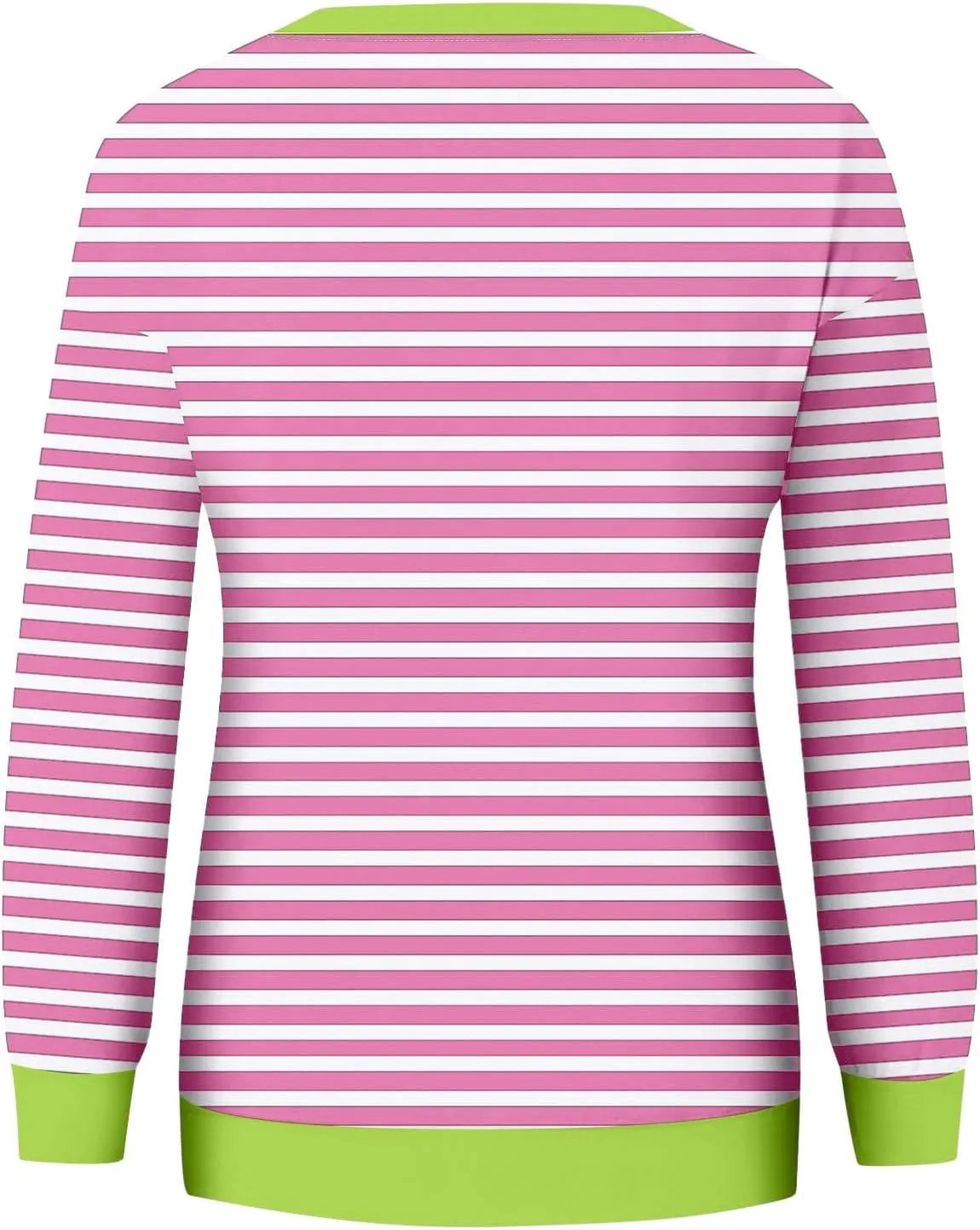 Womens Striped Sweatshirts Oversized Long Sleeve Tunic Pullover Crewneck Comfy Fall Tops Winter Trendy Clothes 2024